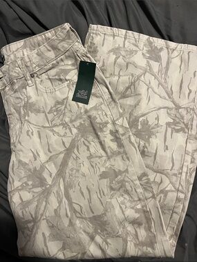 wild fable Beige and Gray Camo-Print Utility Pants